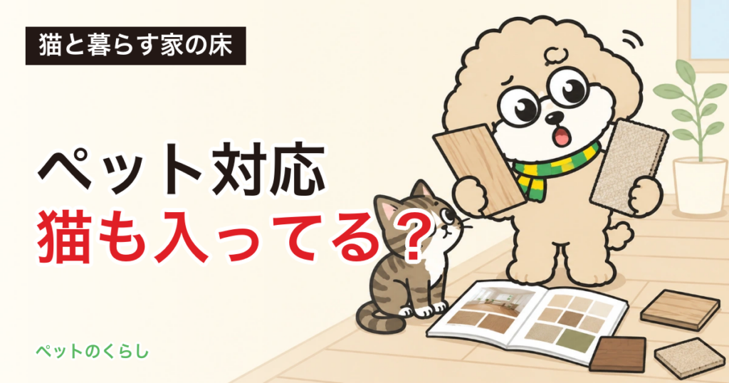 猫に合う床材はどれ？4社の資料を読むと、性能データが全部犬向けでした