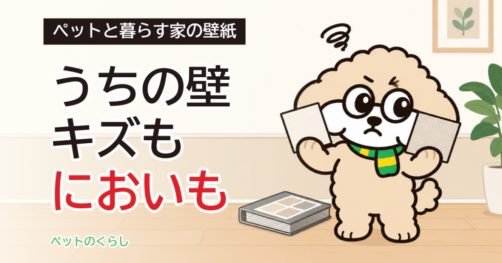 ペット対応クロスは消臭もできる？2社の違いと貼り分け