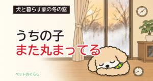 冬、犬が寝ている場所は何℃？「熱の58%は窓から」を出典に当たったら、去年12月に41%へ更新されていました