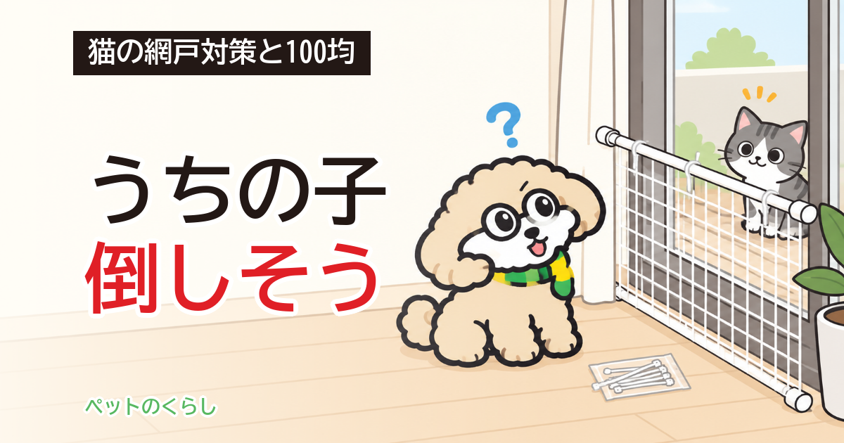 猫の網戸対策を100均で｜できる範囲と、効かない場面