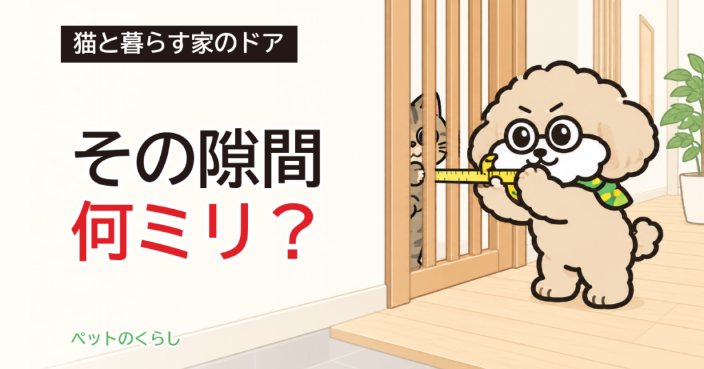 猫の脱走防止とドアの隙間｜寸法の比べ方と選ぶ順番