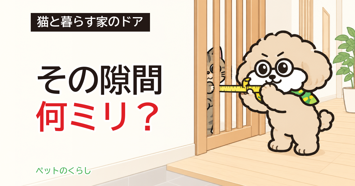 猫の脱走防止とドアの隙間｜寸法の比べ方と選ぶ順番