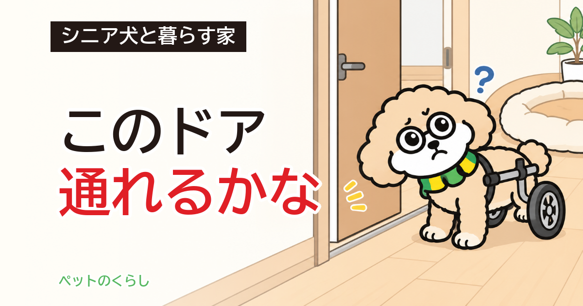 犬の車椅子を室内で｜通れる幅と休ませる場所の決め方