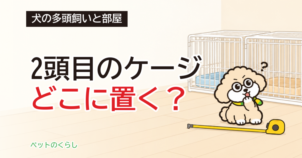 犬の多頭飼いの部屋レイアウト｜ケージの置き方と分ける場所