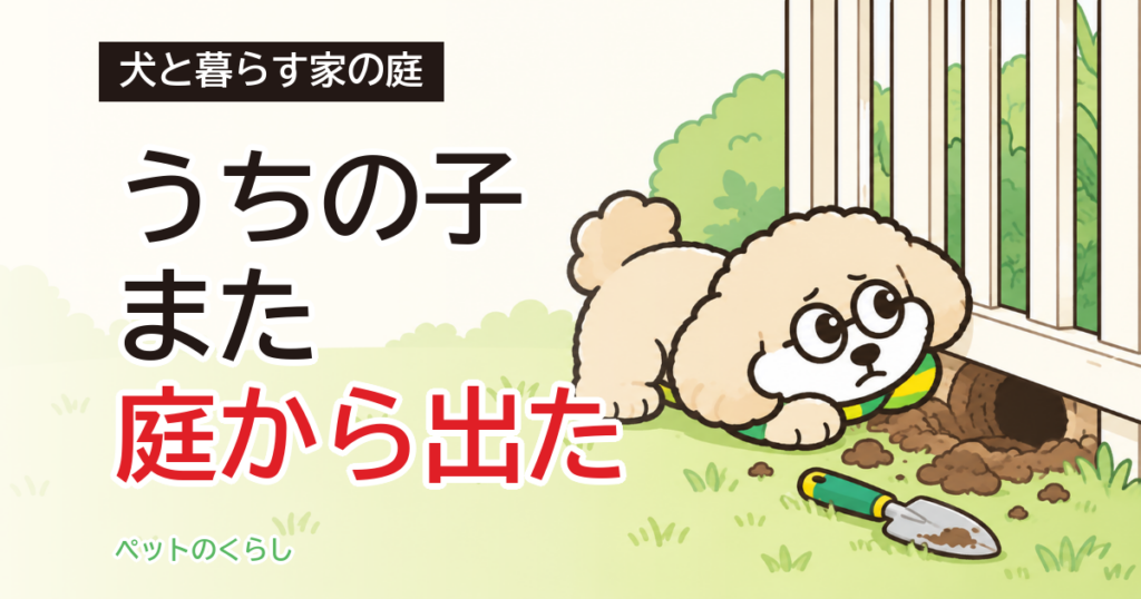 犬の庭の柵は何cm？高さの決め方と、下からの脱走対策