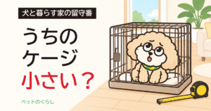 犬の留守番のケージ｜大きさの決め方と体格別の目安