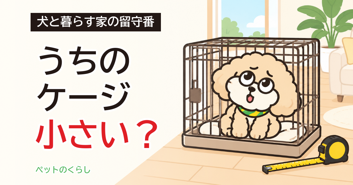 犬の留守番のケージ|大きさの決め方と体格別の目安