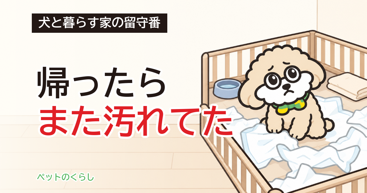 犬が留守番でうんちまみれ｜対策の順番と洗うときの温度