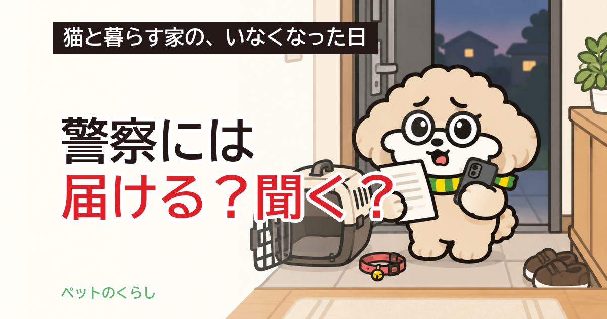 猫が脱走したら|警察への届け方と、マイクロチップの確認