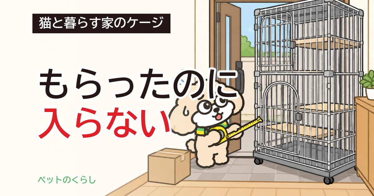 猫のケージ「あげます」|もらう前に測る3か所と手放す費用