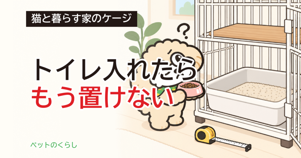 猫のケージのレイアウト｜1段に何が置けるかは奥行で決まる