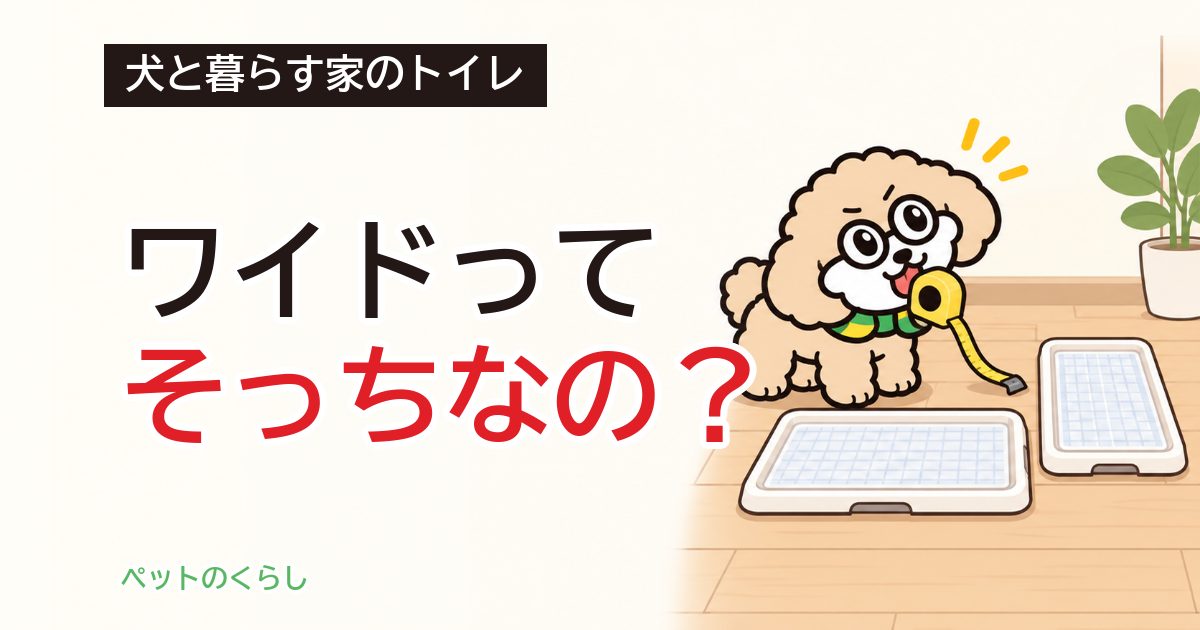 犬のトイレトレーのサイズ|レギュラーとワイドの選び方