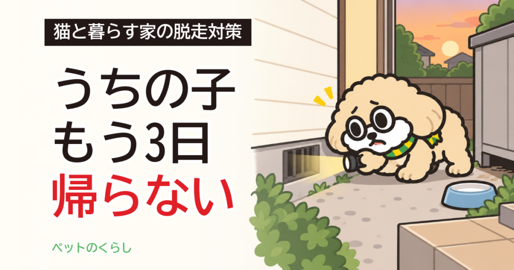 猫の脱走で帰ってくる確率｜探す範囲と時間の目安