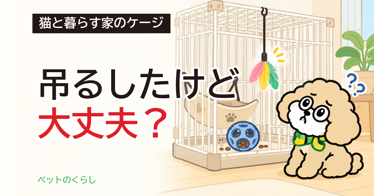 猫のケージにおもちゃ|入れていい物と吊るす前の注意