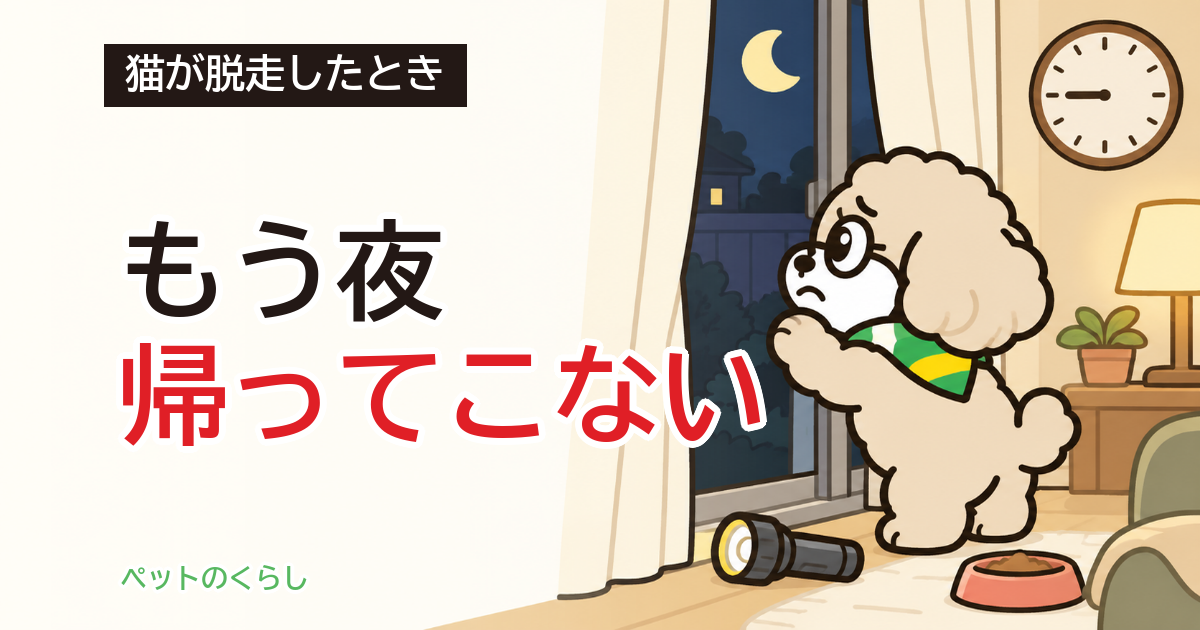 猫の脱走で帰ってくる時間帯|待つ間に家ですること