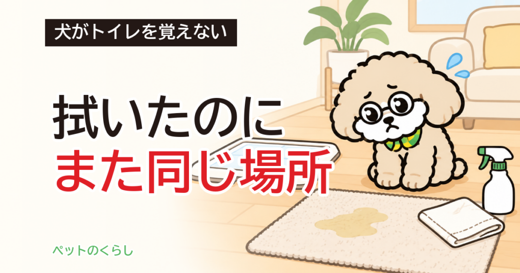 犬がトイレを覚えない｜同じ場所で失敗する家の条件