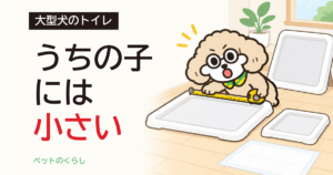 大型犬のトイレはどうしてる？寸法の決め方と床の広さ