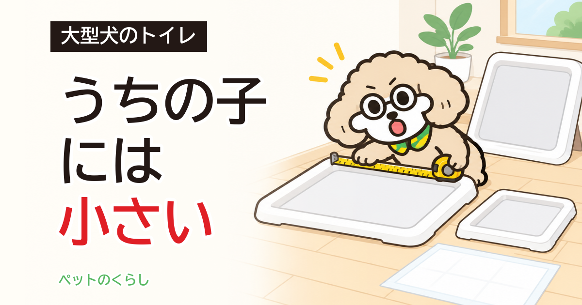 大型犬のトイレはどうしてる?寸法の決め方と床の広さ