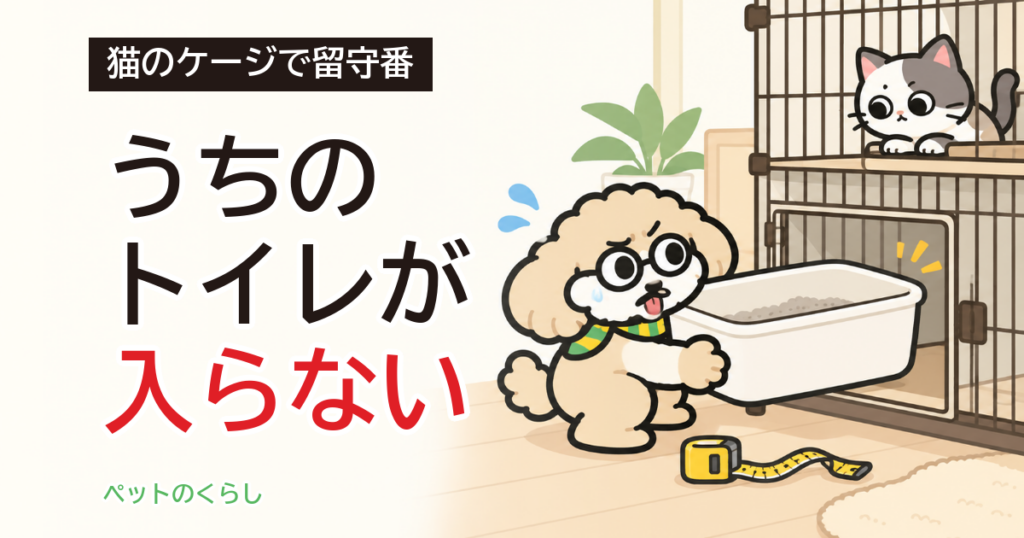 猫のケージで留守番｜何時間までと、置けるトイレの寸法