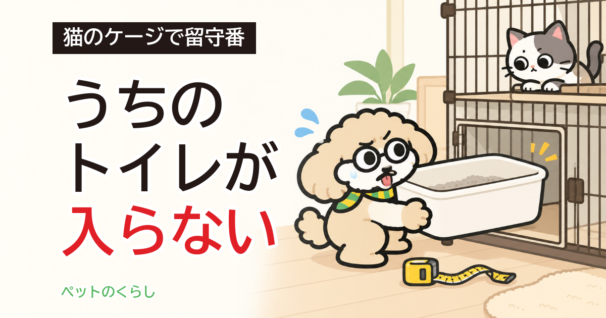 猫のケージで留守番｜何時間までと、置けるトイレの寸法