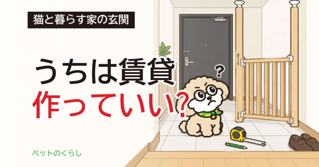 猫の脱走防止｜玄関の作り方と、賃貸で開けられる穴