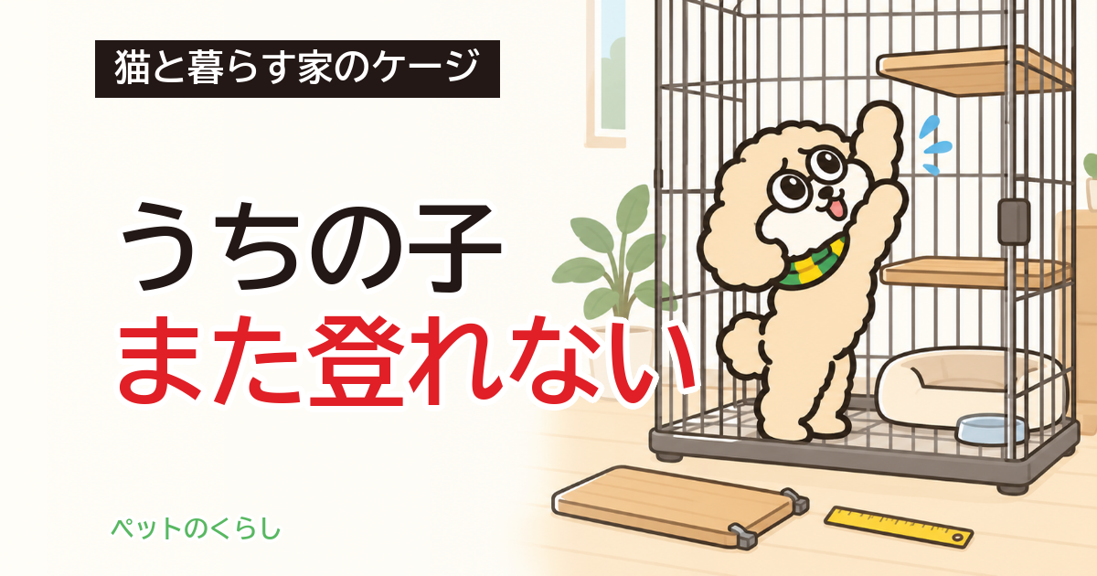 猫のケージにステップを後付け｜格子の太さで決まる