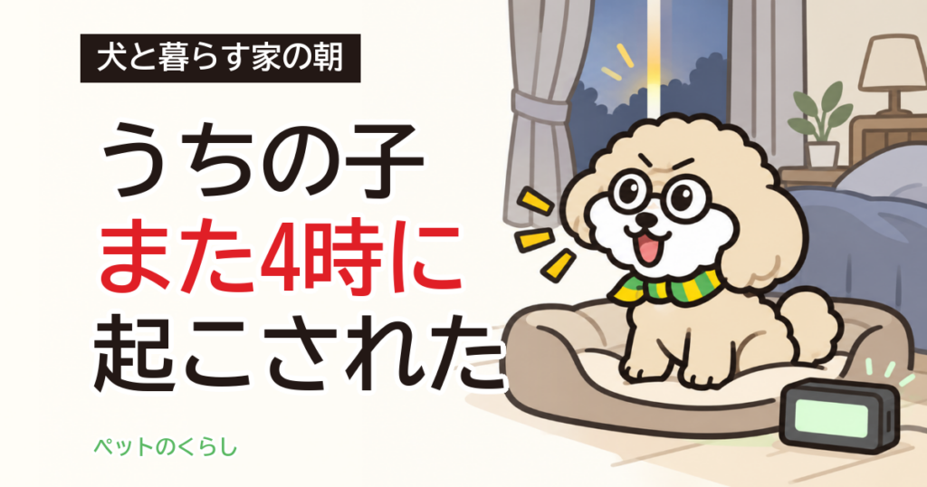 犬が朝に吠える｜時刻から原因を絞る順番と家の対策